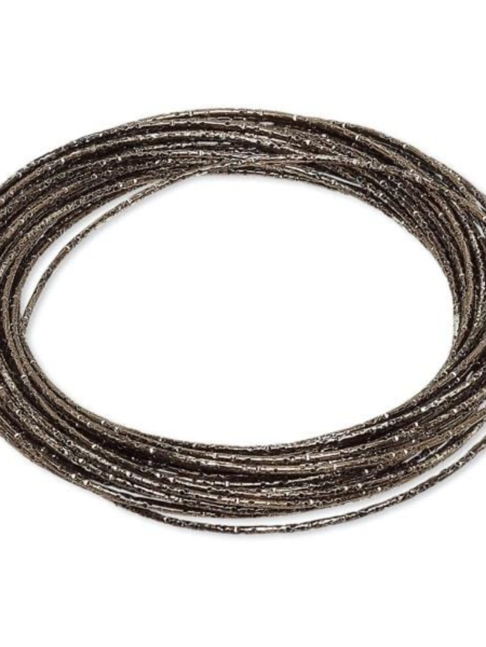 Womens Stainless Steel Brown Interlocking Bangle‎ Bracelet